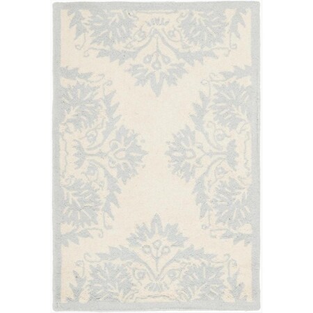 Safavieh 2 ft. - 6 in. x 4 ft. Accent- Transitional Chelsea Ivory And Blue Hand Hooked Rug HK359A-24